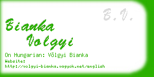 bianka volgyi business card